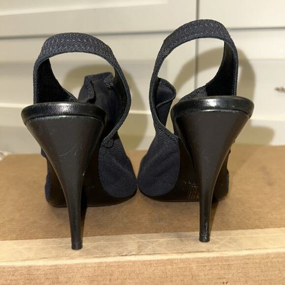 BALENCIAGA Black Sock Open Toe Mule Heels - Picture 3 of 8